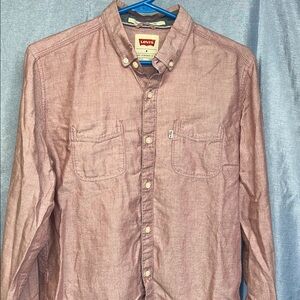 Levi's Men's Casual Pink Button-Down Shirt